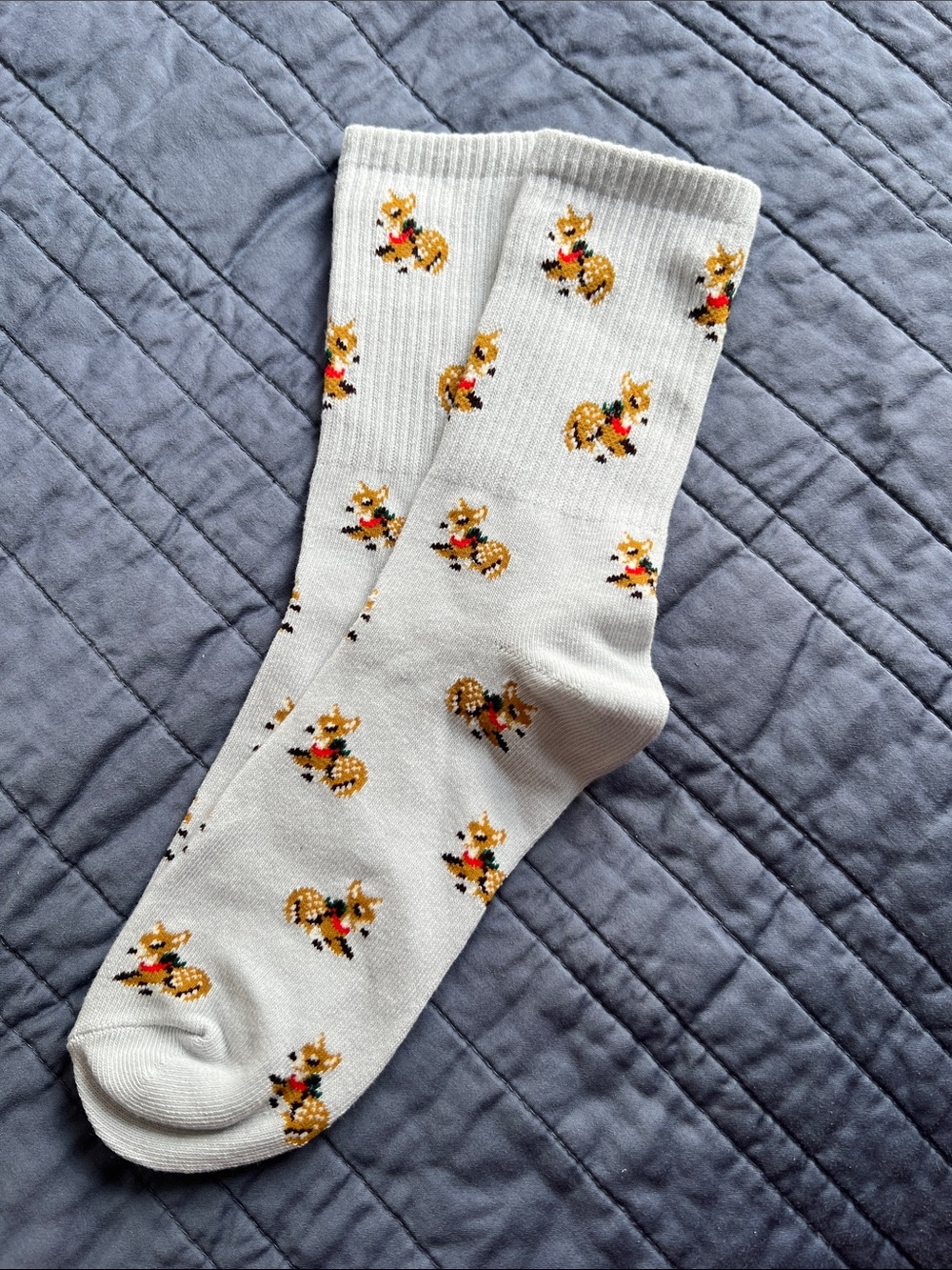 SKIMS Baby Deer Print Crew Socks New Without Tag